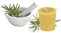 BEESWAX VOTIVE - ROSEMARY MINT