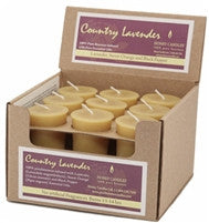 Essential Votive Country Lavender, 18 pcs Box