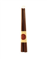 BEESWAX  - 12 Inch TAPER PAIR DARK BROWN