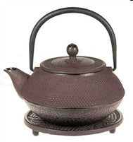 Japanese cast iron teapot Miyazaki - 2 cups, with trivet and strainer